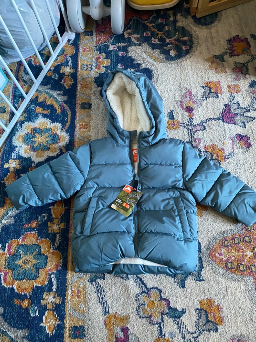 Ozark Trail NWT Toddler Size 2t Thick Winter Coat Blue Fleece Lined